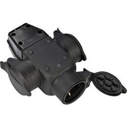 Brennenstuhl 1082120 3násobná zásuvka guma 230 V černá IP44