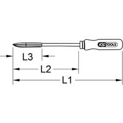 KS Tools 150.3252 1503252 Trojhranná lžícová škrabka