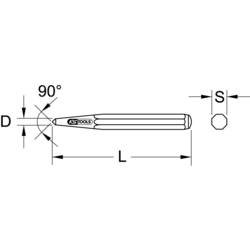 Zrna, 4hranná, Ø 8 mm KS Tools 162.0361 (Ø x v) 4 mm x 120.0 mm