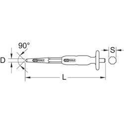 Zrna, 10 mm, 8-hranná KS Tools 156.0243 (Ø x v) 10 mm x 185.0 mm