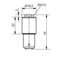 Signal Construct MBRD150804A LED žárovka červená BA15d 24 V DC/AC