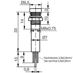 Signal Construct SWZU08128CRA indikační LED žlutá 230 V/AC, 130 V/DC Tray