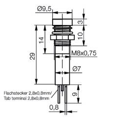 Signal Construct SWUU08124A indikační LED žlutá 24 V DC/AC Tray