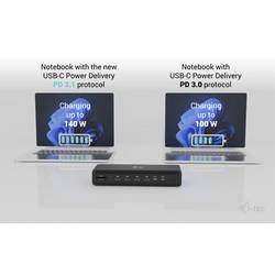 i-tec USB-C® dokovací stanice I-TEC Universal 6x 4K Display DS+PD140W