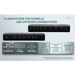 i-tec USB-C® dokovací stanice I-TEC Universal 6x 4K Display DS+PD140W