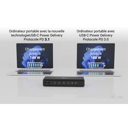 i-tec USB-C® dokovací stanice I-TEC Universal 6x 4K Display DS+PD140W