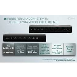 i-tec USB-C® dokovací stanice I-TEC Universal 6x 4K Display DS+PD140W