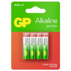GP AAA Batterie GP Alkaline 1,5V 4 Stück mikrotužková baterie AAA 1.5 V, 4 ks