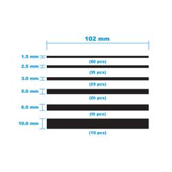 TRU COMPONENTS TC-13388832 sada smršťovacích bužírek černá Poměr smrštění:2:1 160 ks
