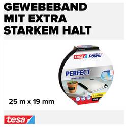 tesa PERFECT 56339-00002-01 páska se skelným vláknem tesa® Extra Power černá (d x š) 25 m x 19 mm 1 ks