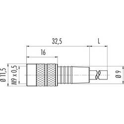 binder 79 1462 215 08 79 1462 215 08-20 upravený kulatý faston, 1 ks
