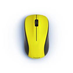 Hama optická myš, přenos bezdrátový, 3 tlačítko, 1200 dpi, žlutá