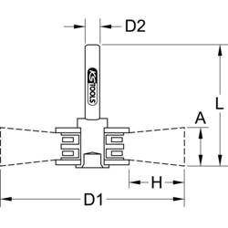 KS Tools 340.0033 Nerezový ocelový kotouč 0,3 mm, Ø 38 mm