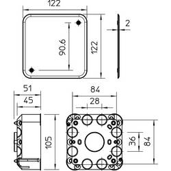 OBO Bettermann 2003449 propojovací krabice (d x š) 105 mm x 105 mm 1 ks