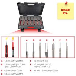 Sada nástrojů pro uvolnění, 7 ks, pro kontakty Renault / PSA KS Tools 154.0160