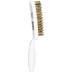 KS Tools 201.2326 Mosazný drátěný kartáč 3 řady, 285 mm