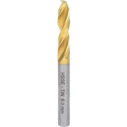 KS Tools 332.0206 Vrtačka HSSE-TiN s bodovým svahem, 6 mm