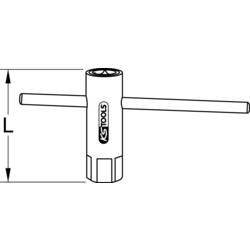 KS Tools 331.0627 Otočná páčka pro prodloužení, 200 mm