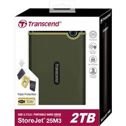 Transcend StoreJet® 25M3G 2 TB externí HDD 6,35 cm (2,5) USB 3.2 (Gen 2) armádní zelená TS2TSJ25M3G