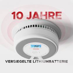 X-Sense SC07-W Výstražný detektor kouře a oxidu uhelnatého vč. baterie s životností 10 let (š x v x h) 146 x 51 x 146 mm