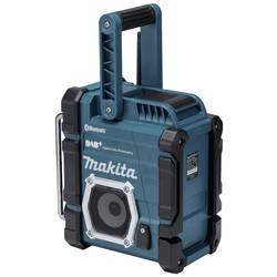 Makita DMR112 DMR112 odolné rádio, DAB+, FM, AUX, Bluetooth, USB, voděodolné, tyrkysová, černá