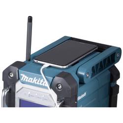 Makita DMR112 DMR112 odolné rádio, DAB+, FM, AUX, Bluetooth, USB, voděodolné, tyrkysová, černá