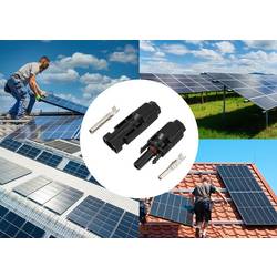 Sada zástrček a zásuvek PV-Solar, IP67 TC-13805728 černá TRU COMPONENTS Množství: 2 ks