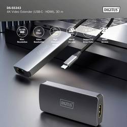 Digitus DS-55343 USB 3.1, USB-C® připojovací kabel přes síťový kabel RJ45, přes signálové vedení 30 m