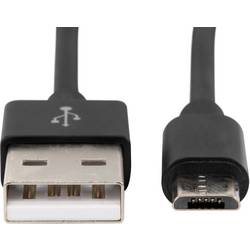 Ansmann USB kabel USB 2.0 USB-A zástrčka, USB Micro-B zástrčka 1.20 m černá hliníková zástrčka, krytí TPE 1700-0076