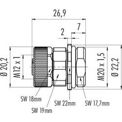binder 99 0634 500 04 99 0634 500 04-20 kulatý konektor DIN, 1 ks