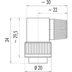binder 99 0617 70 06 99 0617 70 06-20 Konektor, úhlový, 1 ks