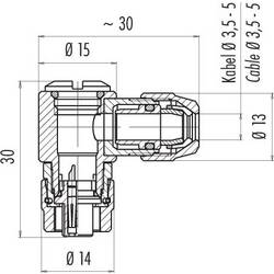 binder 99 0422 75 07 99 0422 75 07-20 úhlová zásuvka, 1 ks