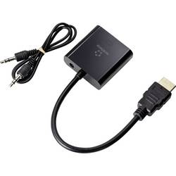 Renkforce HDMI / VGA kabelový adaptér Zástrčka HDMI-A, VGA pólové zásuvka 0.15 m černá RF-4531578 dvoužilový stíněný HDMI kabel