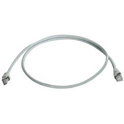 Telegärtner 100007973 RJ45 síťové kabely, propojovací kabely CAT 6A S/FTP 1.00 m šedá dvoužilový stíněný, s ochranou, samozhášecí 1 ks