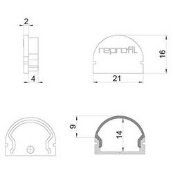 Deko Light 979590 Endkappe R-AU-01-15 Set 2 Stk, Weiß koncová krytka profilu plast (d x š x v) 21 x 6 x 16 mm Piece 1 ks