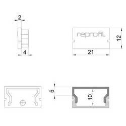 Deko Light 979092 Endkappe H-AU-01-15 Set 2 Stk, Schwarz koncová krytka profilu plast (d x š x v) 21 x 6 x 12 mm 1 ks