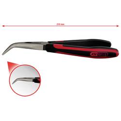 KS Tools 115.2113 ploché jehlové kleště 60° zahnuté nástrojová ocel 210 mm