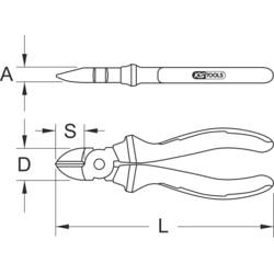 KS Tools 1171119 117.1119 boční štípací kleště 160 mm