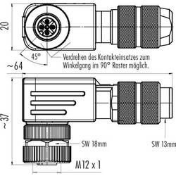 binder 99 1438 824 05 neupravený zástrčkový konektor pro senzory - aktory, 99 1438 824 05-20, piny: 5, 1 ks