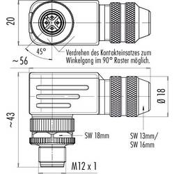 binder 99 1429 822 04 neupravený zástrčkový konektor pro senzory - aktory, 99 1429 822 04-20, piny: 4, 1 ks