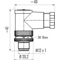binder 99 0487 52 08 neupravený zástrčkový konektor pro senzory - aktory, 99 0487 52 08-20, piny: 8, 1 ks