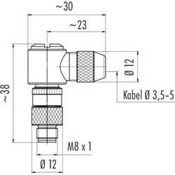 binder 99 3367 00 04 neupravený zástrčkový konektor pro senzory - aktory, 99 3367 00 04-20, piny: 4, 1 ks
