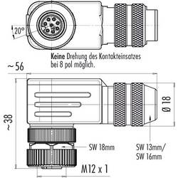 binder 99 1486 822 08 neupravený zástrčkový konektor pro senzory - aktory, 99 1486 822 08-20, piny: 8, 1 ks