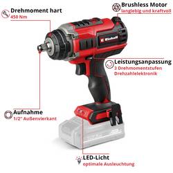 Einhell Professional IMPAXXO 18/450, 4510070 aku rázový utahovák, 400 Nm, 18 V, Li-Ion, bez nabíječky, bez akumulátoru