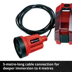 Einhell 4181560 GE-SP 18 LL Li - Solo ponorné čerpadlo na čistou vodu 4500 l/h 8 m