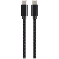 Renkforce USB kabel USB 2.0 USB-C ® zástrčka, USB-C ® zástrčka 1.00 m černá S magnetickým vinutím, látkový potah RF-6437920
