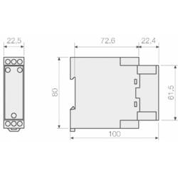 Fanox monitorovací relé 24 V/DC, 24 V/AC 1 přepínací kontakt 1 ks T2-24 VAC/DC teplota
