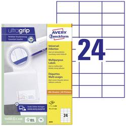 Avery-Zweckform 3474 univerzální etikety 70 x 37 mm papír bílá 2400 ks trvalé inkoustová tiskárna, laserová tiskárna, barevná laserová tiskárna, kopírka,