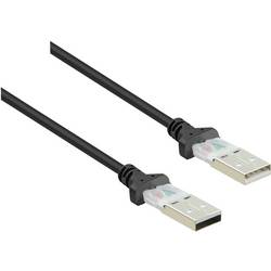 Renkforce USB kabel USB 2.0 USB-A zástrčka, USB-A zástrčka 3.00 m černá pozlacené kontakty RF-4463046