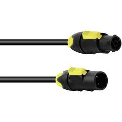PSSO TRUE napájecí prodlužovací kabel [1x zásuvka PowerCon - 1x zástrčka PowerCon] 10 m černá, žlutá